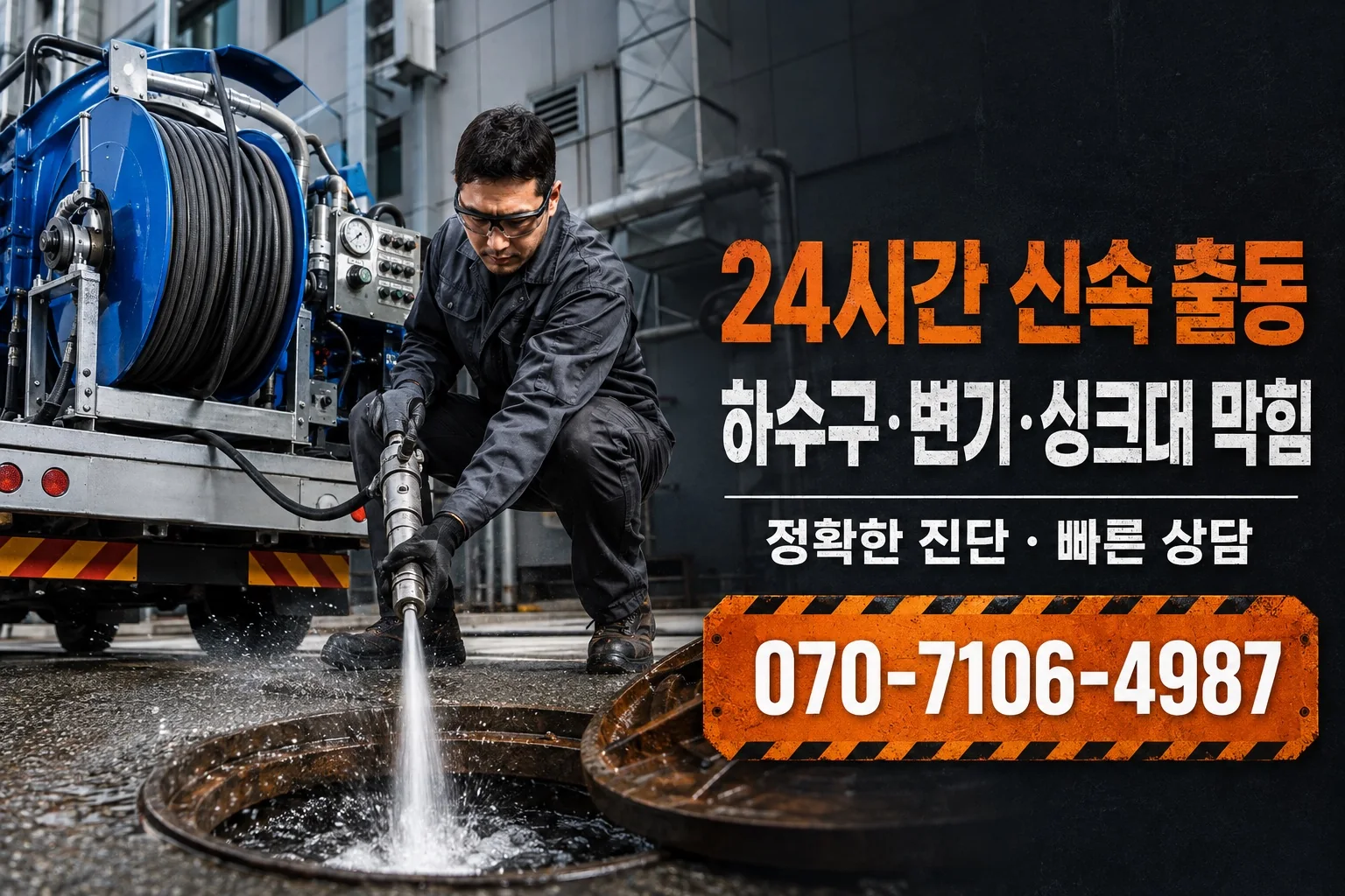 온여울배관 산업용 하수구 고압세척 서비스 안내